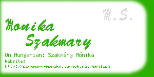 monika szakmary business card